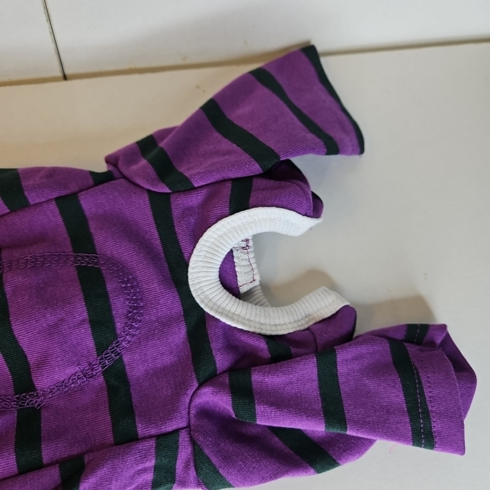 🎁 Purple and Black Striped Puppy Cloth Costume - Picture 7 of 9